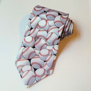 Utopia Baseball Tie 100% Rayon Sports Novelty